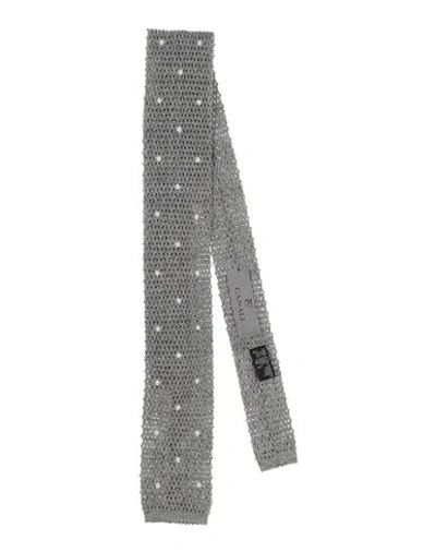 Canali Man Ties & Bow Ties Grey Size - Cotton, Linen