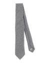 Canali Man Ties & Bow Ties Grey Size - Silk, Cashmere In Grey