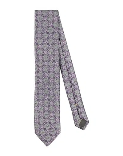 Canali Man Ties & Bow Ties Grey Size - Silk In Gray