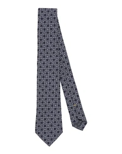 Canali Man Ties & Bow Ties Midnight Blue Size - Wool, Cotton