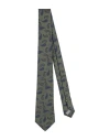 CANALI CANALI MAN TIES & BOW TIES MILITARY GREEN SIZE - SILK