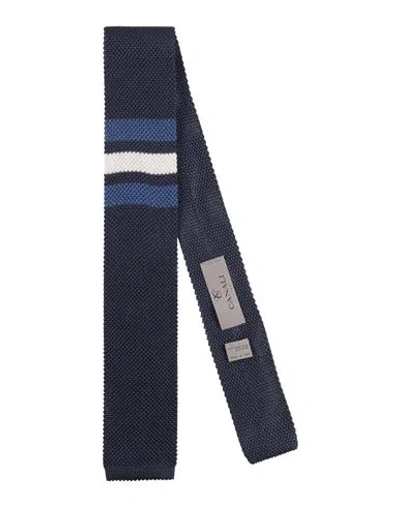 Canali Man Ties & Bow Ties Navy Size - Silk In Navy Blue