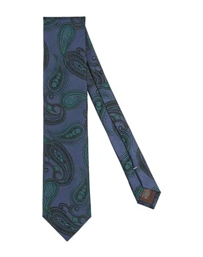 Canali Man Ties & Bow Ties Navy Size - Silk In Blue