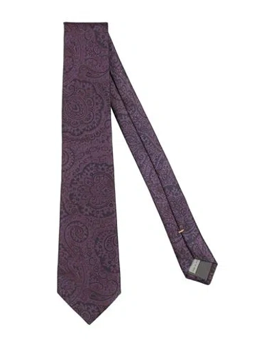 Canali Man Ties & Bow Ties Purple Size - Silk