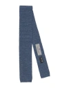 Canali Man Ties & Bow Ties Slate Blue Size - Silk, Linen