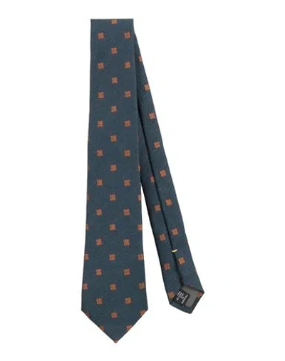 Canali Man Ties & Bow Ties Slate Blue Size - Silk, Wool In Blue