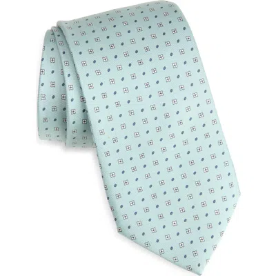 Canali Medallion Silk Tie In Green