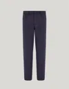 Canali Melange Blue Five Pocket Pants In Washable Impeccabile Wool