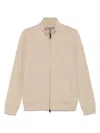 Canali Mélange-effect Hoodie In Neutrals