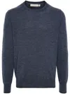 Canali Pullover Mit Meliertem Effekt In Blau
