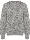 Canali Mélange-effect Sweater In Grey