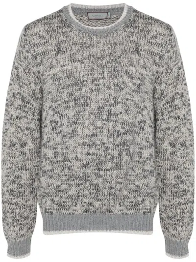 Canali Mélange-effect Sweater In Multicolor