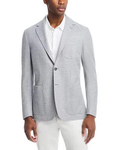 Canali Melange Jersey Soft Jacket In Grey
