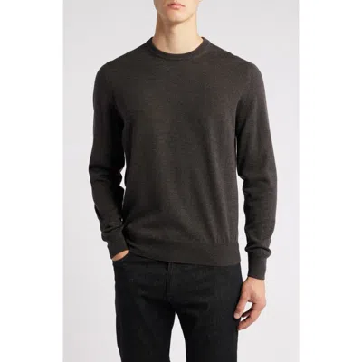 Canali Mélange Wool Jumper In Brown