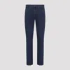 Canali Logo Patch Slim-leg Jeans In Multi