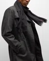 Canali Men's 90th Anniversary Melange Cashmere Scarf In Grey