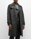 Canali Men's 90th Anniversary Melange Trench Coat In Grey