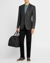 Canali Prince Of Wales-pattern Blazer In Charcoal