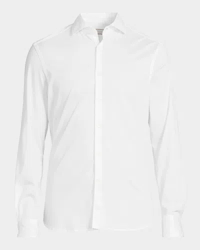 Canali Men & Apos;s Cotton Jersey Sport Shirt In White