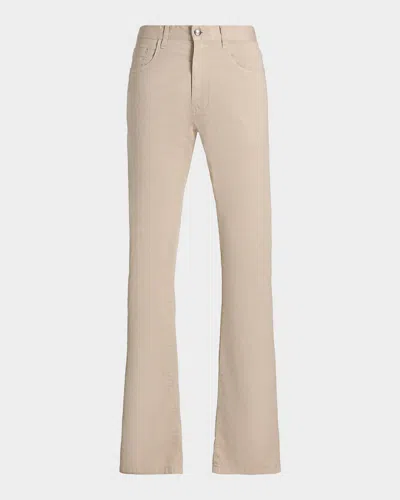 Canali Men & Apos;s Cotton Slim Straight Leg Five-pocket Pants In Burgundy