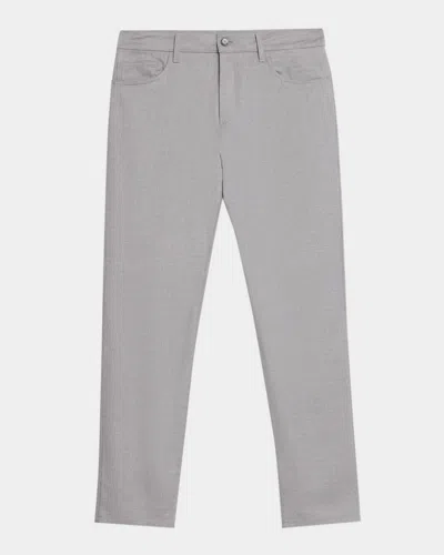 Canali Men & Apos;s Cotton Slim-straight Fit Five-pocket Pants In Gray