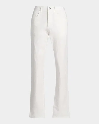 Canali Men & Apos;s Cotton Straight Leg Five-pocket Pants In White
