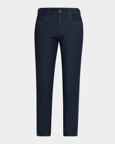 Canali Men & Apos;s Dark-wash Soft Touch Denim Jeans In Blue