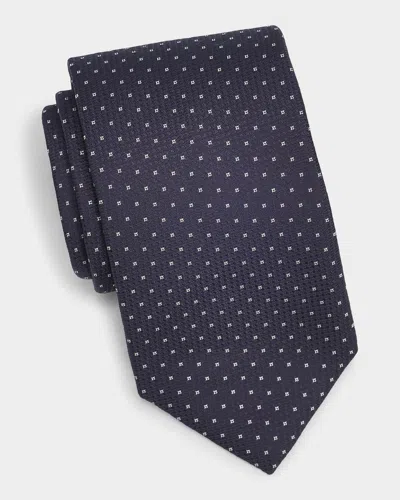 Canali Men & Apos;s Light Square Silk Tie In Blue