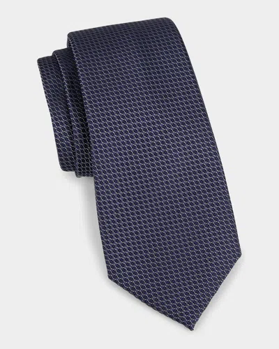 Canali Men & Apos;s Neat Silk Tie In Dark Blue