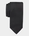 Canali Men & Apos;s Solid Silk Tie In Black
