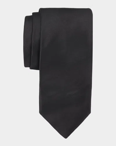 Canali Men & Apos;s Solid Silk Tie In Black
