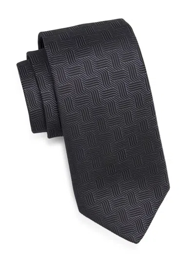 Canali Men's Art Deco Silk Tie In Black
