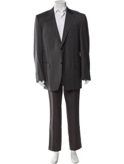 Pre-owned Canali Men's Blazer Suit Jacket In Gray