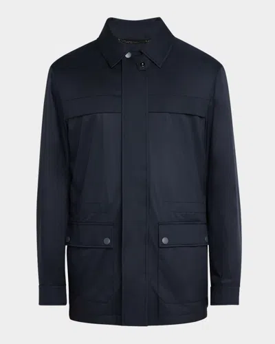 Canali Men's Brera Four-pocket Field Jacket In Navy