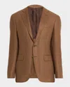 Canali Men's Cashmere And Silk Notch Lapel Blazer In Brown