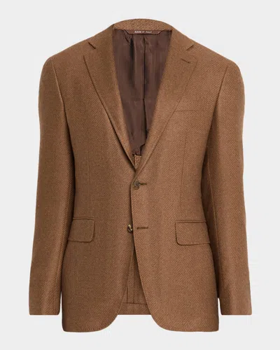 Canali Men's Cashmere And Silk Notch Lapel Blazer In Brown