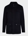 Canali Men's Cashmere Storm System Explorer Jacket In Navy