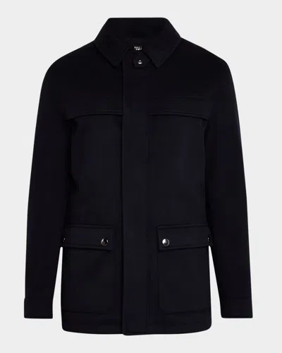Canali Men's Cashmere Storm System Explorer Jacket In Navy
