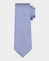 Canali Men's Chainlink Geometric Tie In Lt Purple