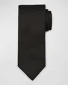 Canali Men's Chevron Jacquard Silk Tie In Black