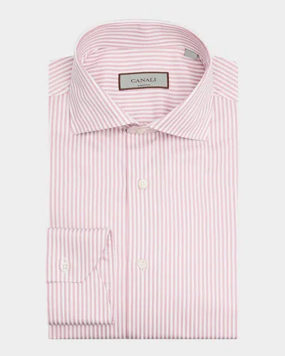 Canali Men's Classic-fit Cotton Bengal Stripe Dress Shirt In Multi