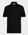 Canali Men's Classic-fit Cotton Pique Polo Shirt In Black