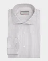 Canali Men's Classic-fit Stripe Cotton Dress Shirt In Animal Print