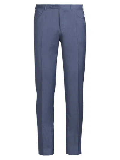 CANALI MEN'S CLASSIC SOLID DRESS TROUSERS