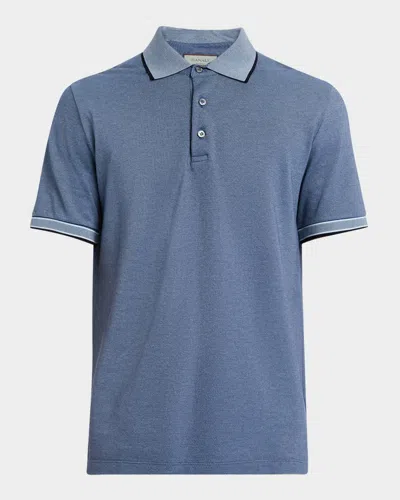 Canali Men's Cotton Pique Polo Shirt