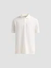 Canali Short-sleeved Cotton And Silk Regular Fit Polo Shirt In White