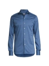 Canali Men's Cotton Shirt In Blue