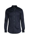 Canali Men's Cotton Shirt In Navy
