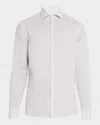 Canali Linen Sport Shirt In Light Grey