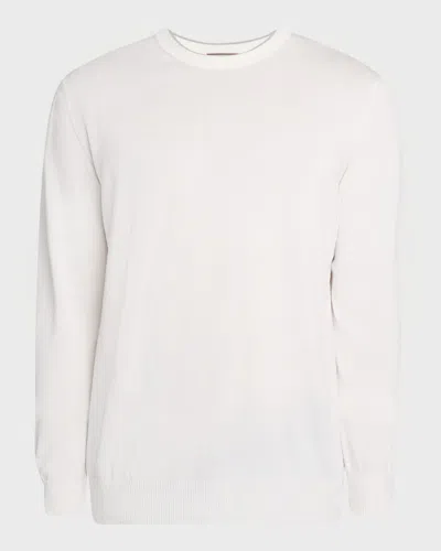 Canali Men's Cotton Tipped Crewneck Sweater